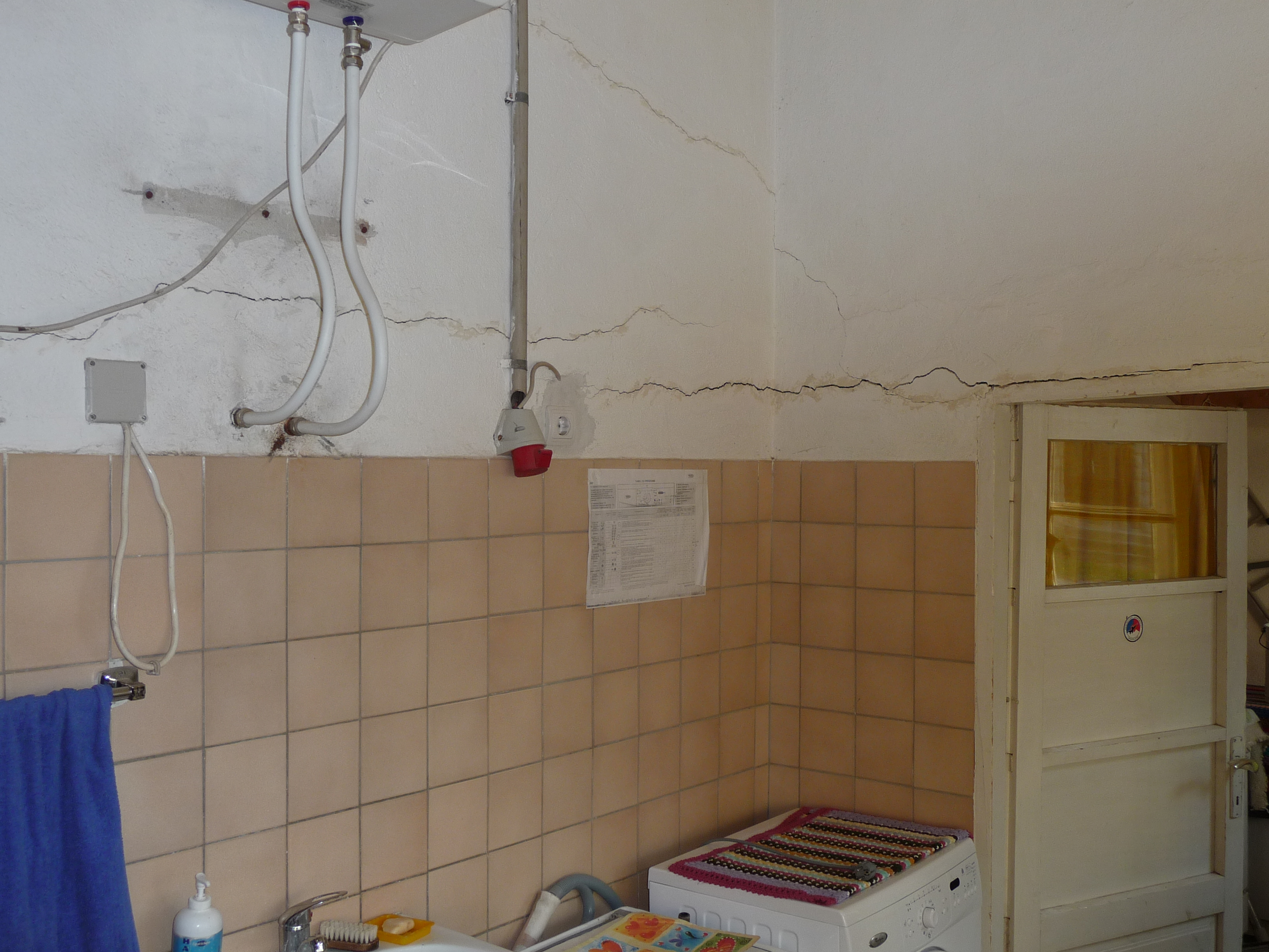 1 De wasruimte gepland voor renovatie